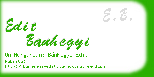 edit banhegyi business card